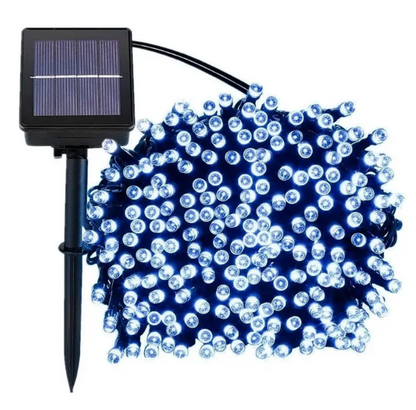 luces navideñas con panel solar